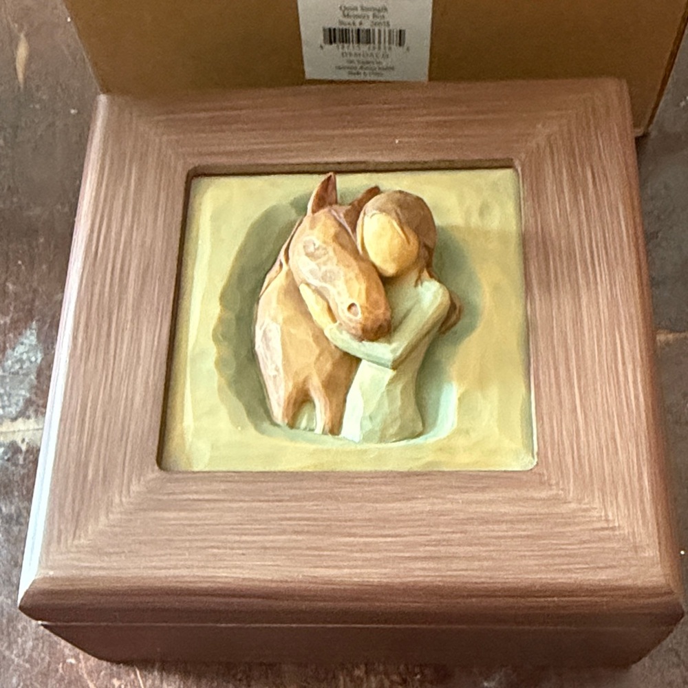 Willow Tree Quiet Strength Box with Horse and Girl